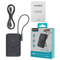 NNEDSZ CHOETECH B735-BK 10000mAh 20W MagLeap Wireless Power Bank Black with Phone Holder and Build-in Cable